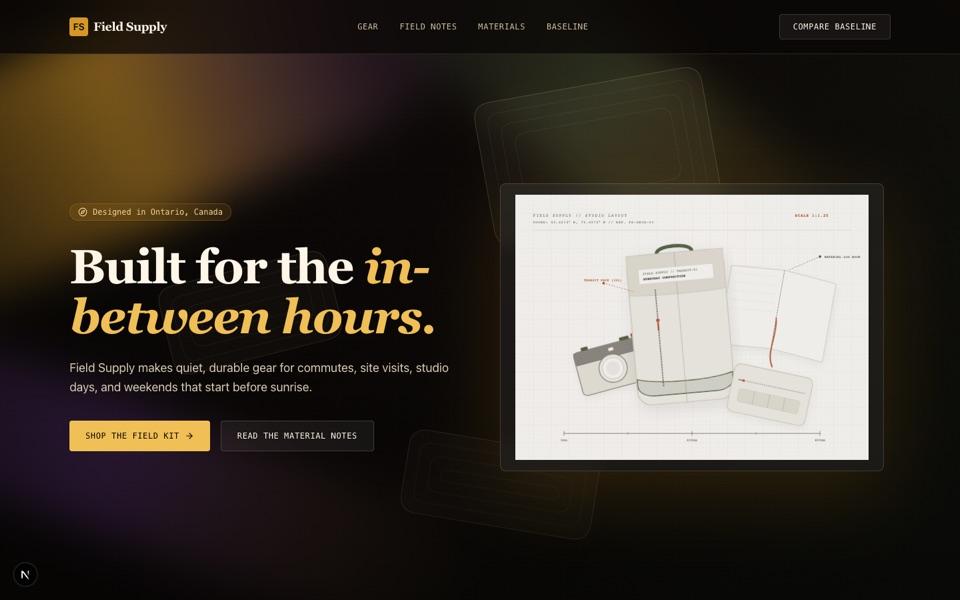 Screenshot of the Field Supply - JoinClyde Background Field Demo demo page